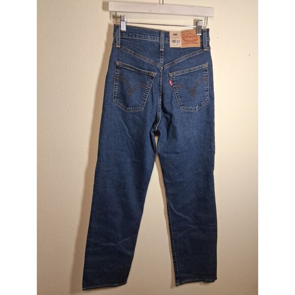 NWT Levi's Denim Blue Jeans Ribcage Straight Size 27x32 - Picture 3 of 9